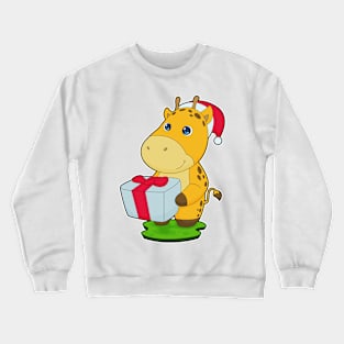 Giraffe Christmas Package Crewneck Sweatshirt